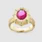 Bamboo Ring - Pink - Gold