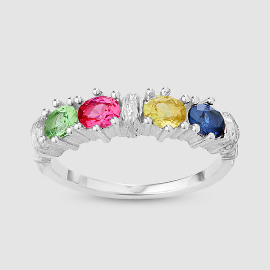 Bound Tulip Ring - Multi - Silver