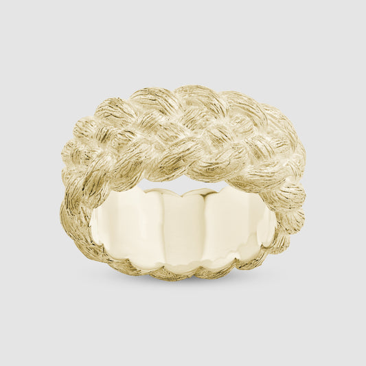 4 Strand Braid Ring Gold