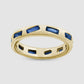 Mini Lotus Ring - Blue - Gold