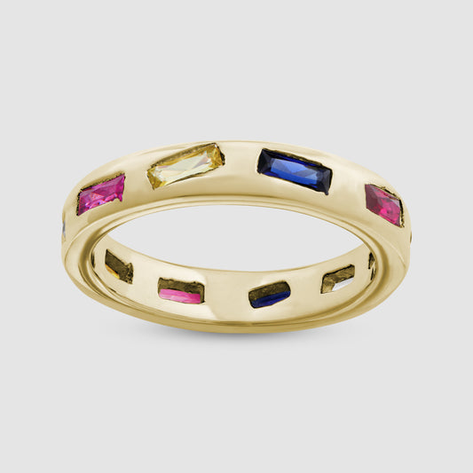 Mini Lotus Ring - Multi - Gold