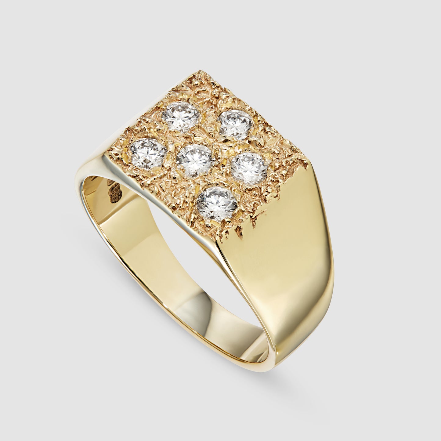 The Mini Rose Garden Signet - Skydiamond - Gold