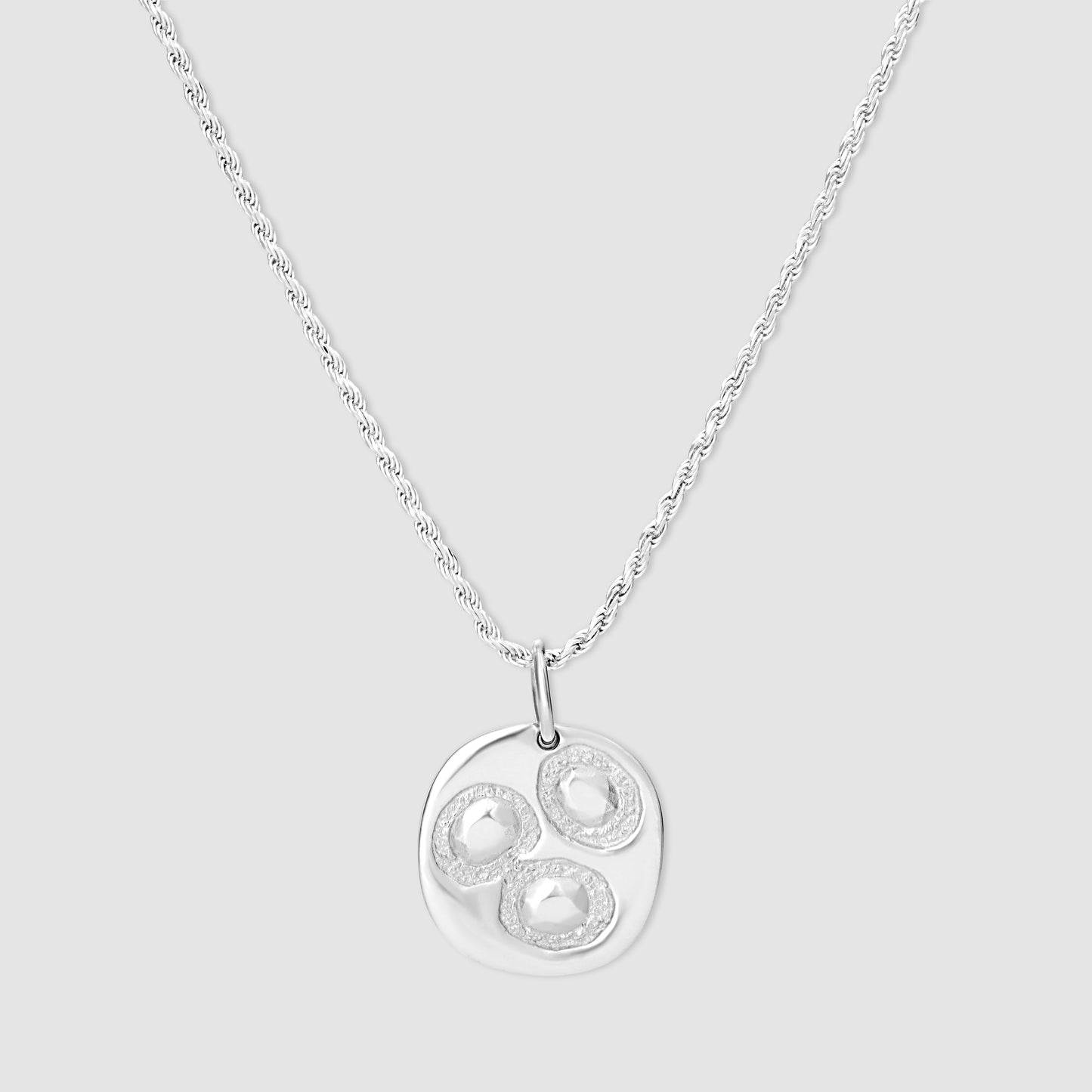 Oval Chloroplast Pendant Impression - Silver