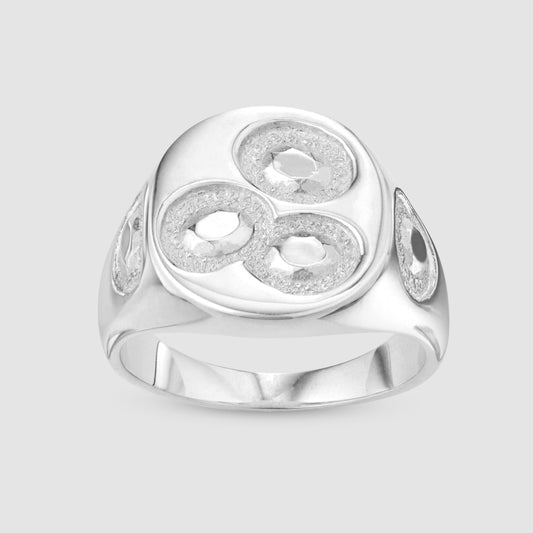 Oval Chloroplast Signet Impression - Silver