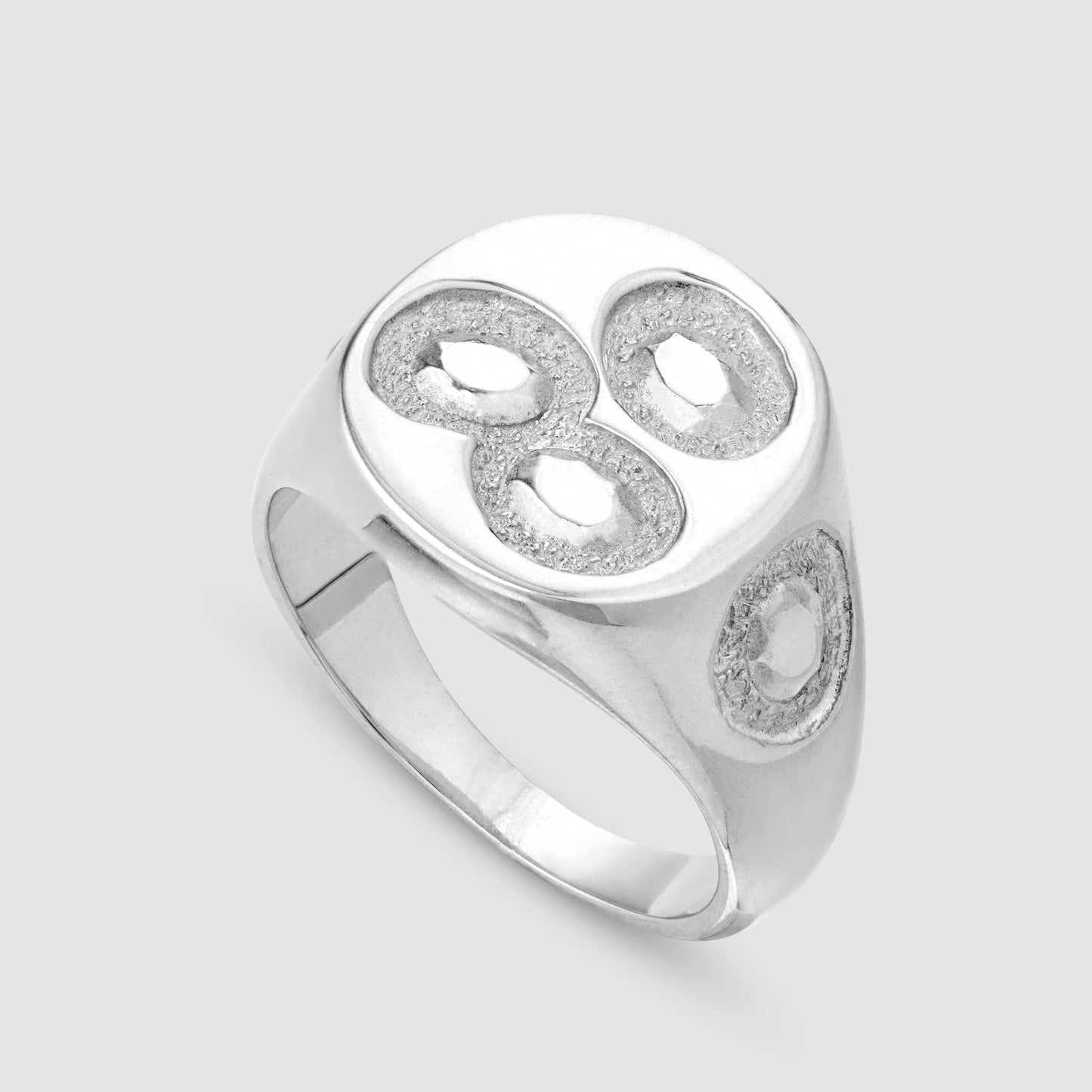 Oval Chloroplast Signet Impression - Silver