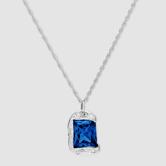 The Rose Pendant - Skydiamond - Silver - Blue