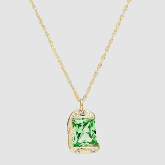 The Rose Pendant - Skydiamond - Gold - Green