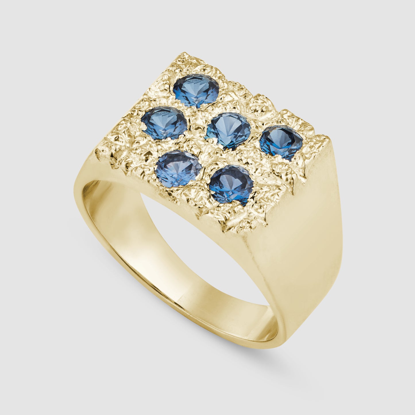 The Rose Garden Signet - Blue - Gold