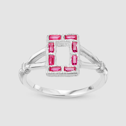 Rosetti Ring - Pink - Silver