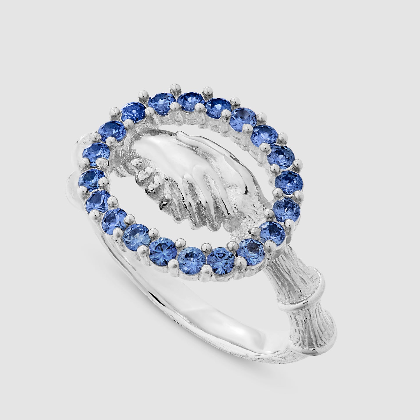 Trust is Sacred Ring - Blue - Silver