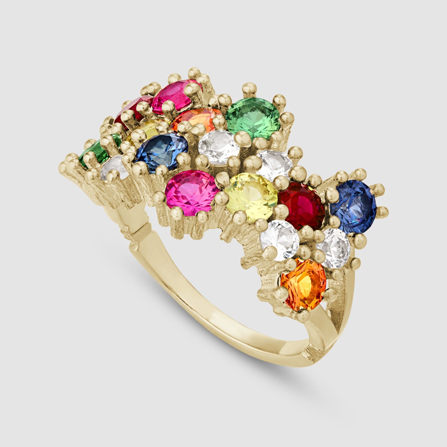 Wild Flower Ring - Multi - Gold