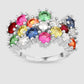 Wild Flower Ring - Multi - Silver